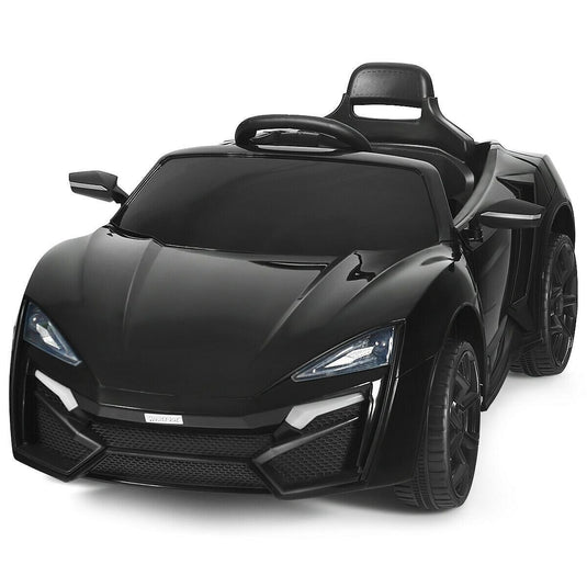 Black 2.4G RC Electric Vehicle with Lights - 12V
