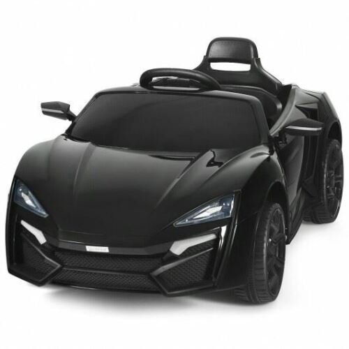 Load image into Gallery viewer, Black 2.4G RC Electric Vehicle with Lights - 12V Power
