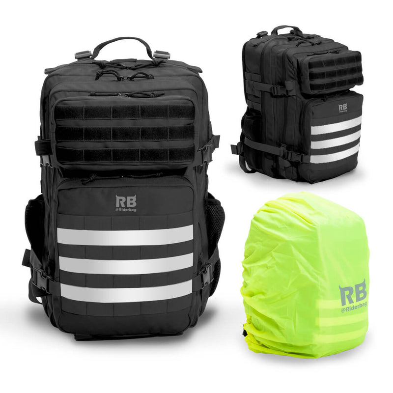 Load image into Gallery viewer, Riderbag Xtreme 45L Tactical Backpack - Black
