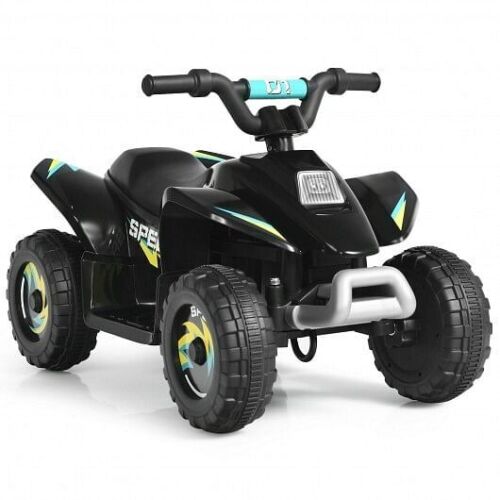 Load image into Gallery viewer, Black 6V Electric ATV Ride-On Toy for Kids with 4 Wheels
