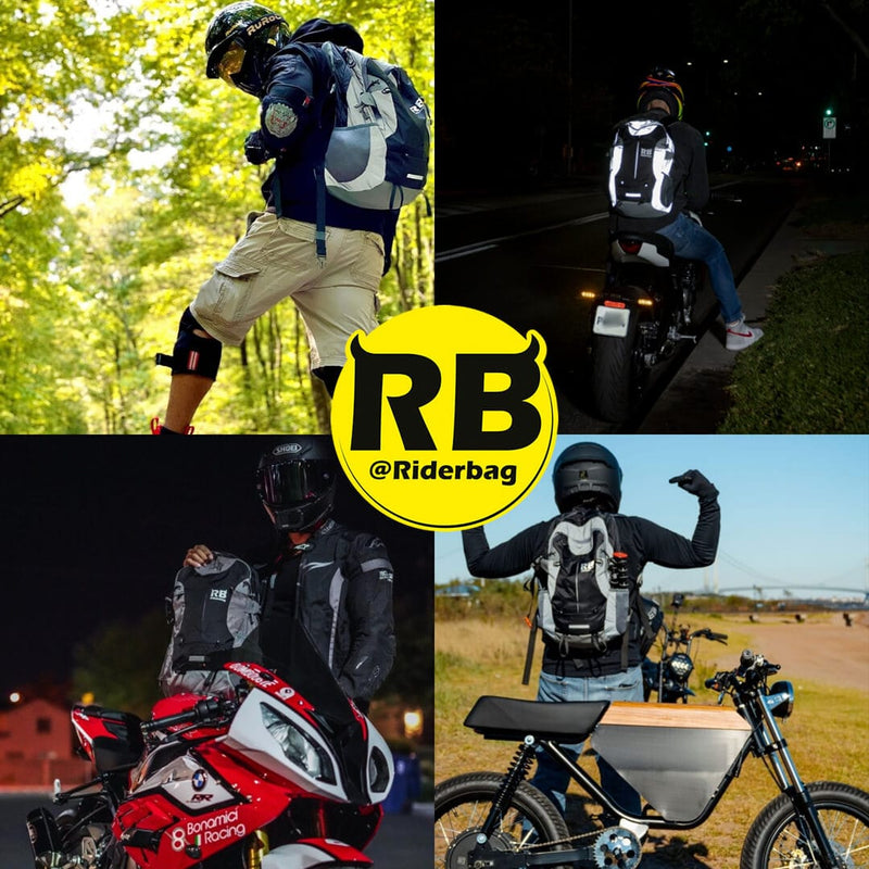 Load image into Gallery viewer, Black Reflective Commuter Bike Backpack | Riderbag Reflektor35
