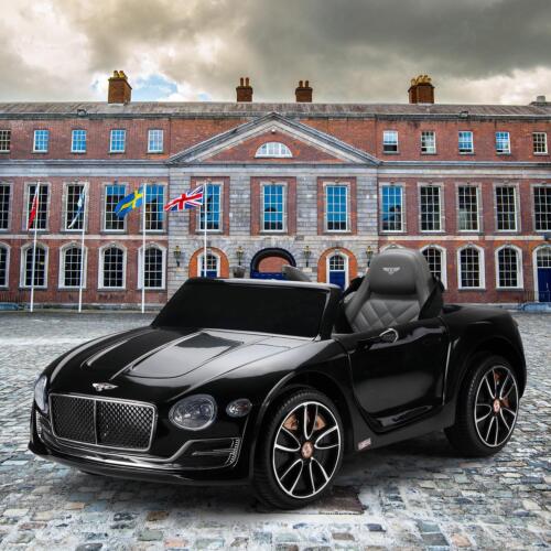 Load image into Gallery viewer, Black Bentley 12V Ride-On Car with Parental Remote Control - 2 Speeds for Ages 3-6
