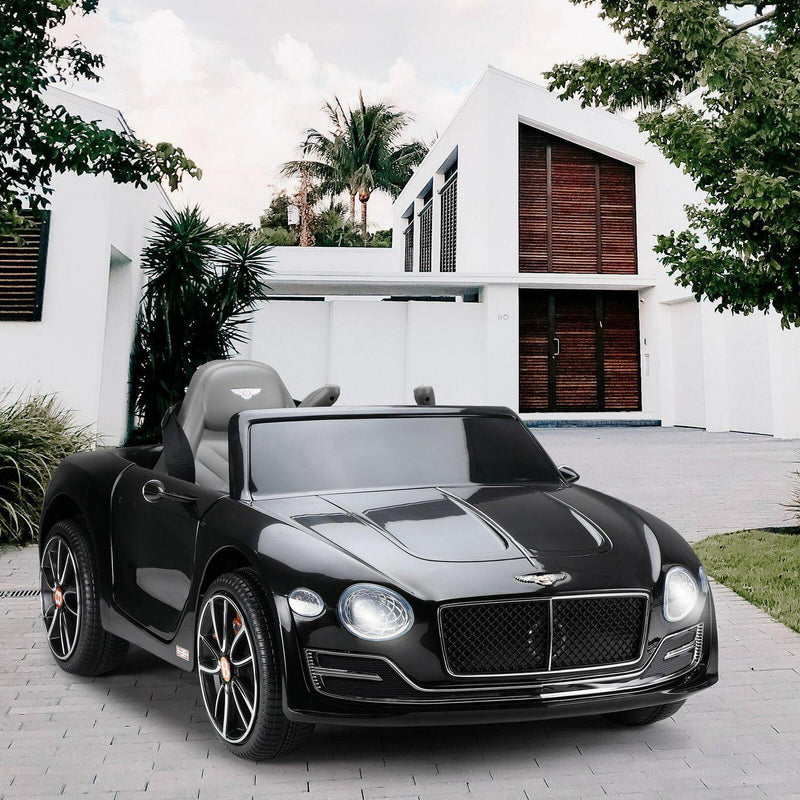 Load image into Gallery viewer, Black Bentley 12V Ride-On Car with Parental Remote Control - 2 Speeds for Ages 3-6
