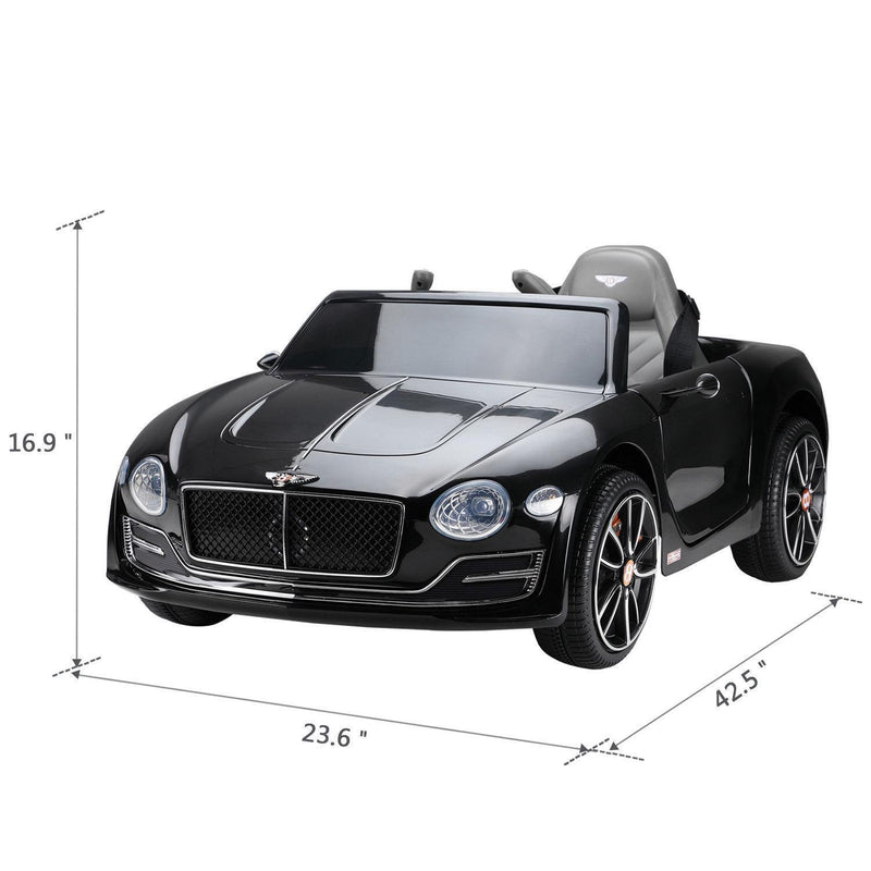 Load image into Gallery viewer, Black Bentley 12V Ride-On Car with Parental Remote Control - 2 Speeds for Ages 3-6
