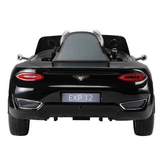 Black Bentley 12V Ride-On Car with Parental Remote Control - 2 Speeds for Ages 3-6