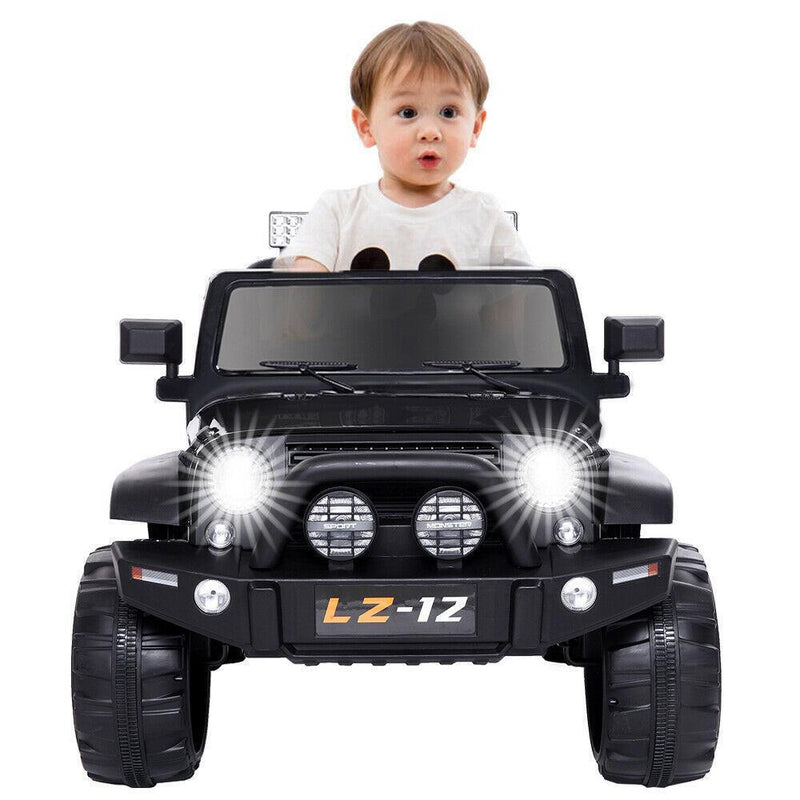 Load image into Gallery viewer, Black Electric 12V Kids Ride On Car with Remote Control and Music
