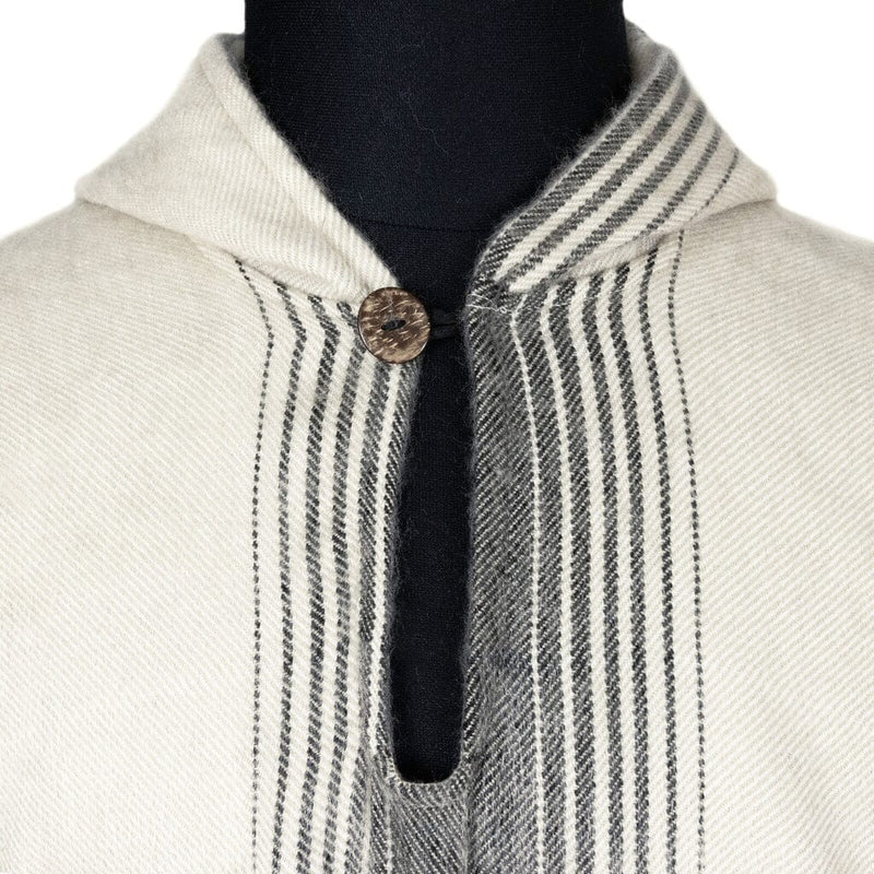 Load image into Gallery viewer, Black Grey Diamonds Alpaca Poncho
