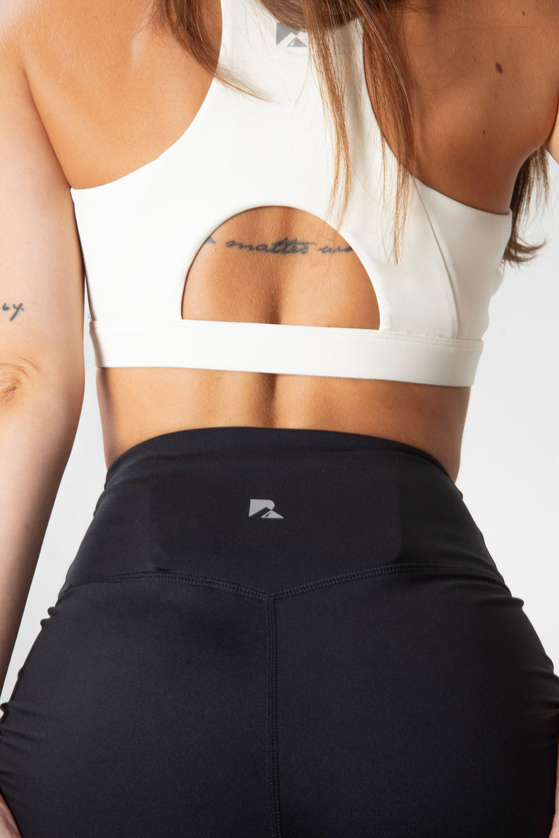 Load image into Gallery viewer, Women's Sculpting Workout Shorts 5 Inch - Black | Criss-Cross Waistband with Pocket
