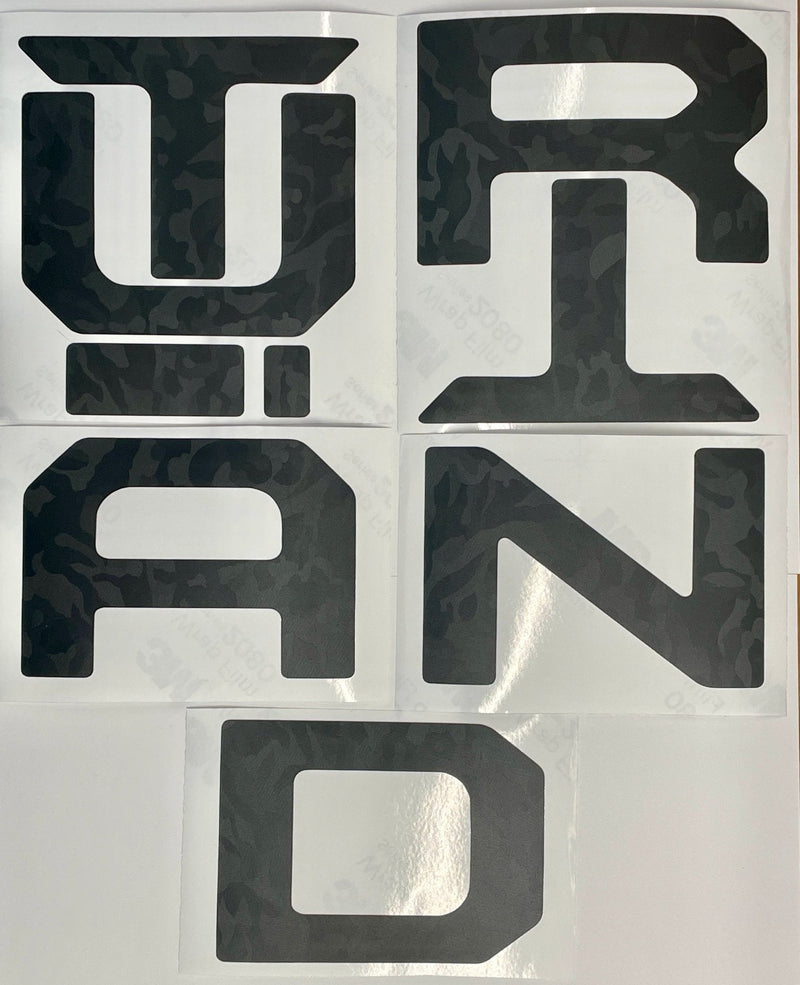 Load image into Gallery viewer, Black Shadow Camo Vinyl Decals Letter Inserts for 2022-2026 Tundra Tailgate
