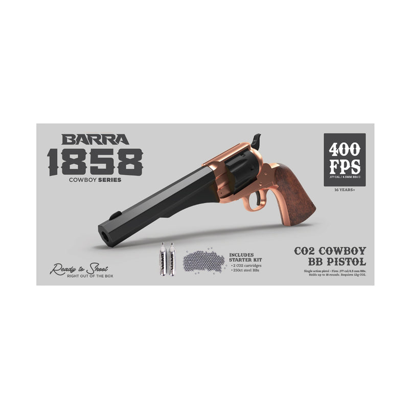 Load image into Gallery viewer, 1858 CO2 Pistol Kit - Black &amp; Rose Gold
