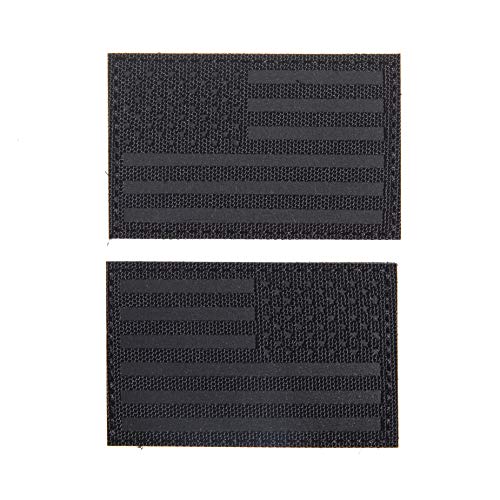 Load image into Gallery viewer, (PAIR of TWO) Reflective 3D US Flag Patch with Hook and Loop
