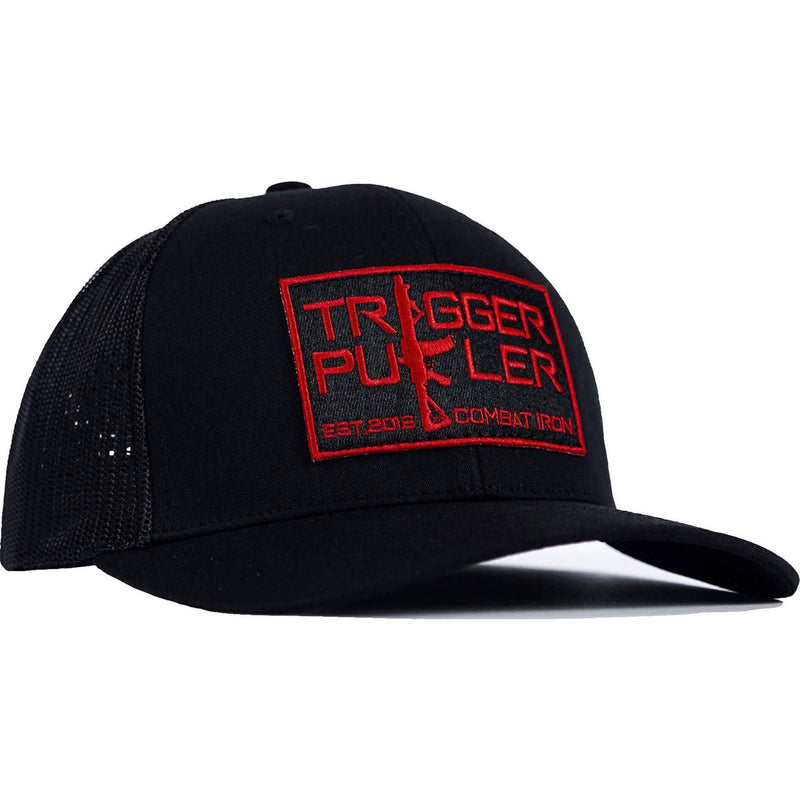 Load image into Gallery viewer, Trigger Puller Red Patch Mid-Profile Mesh Snapback Hat
