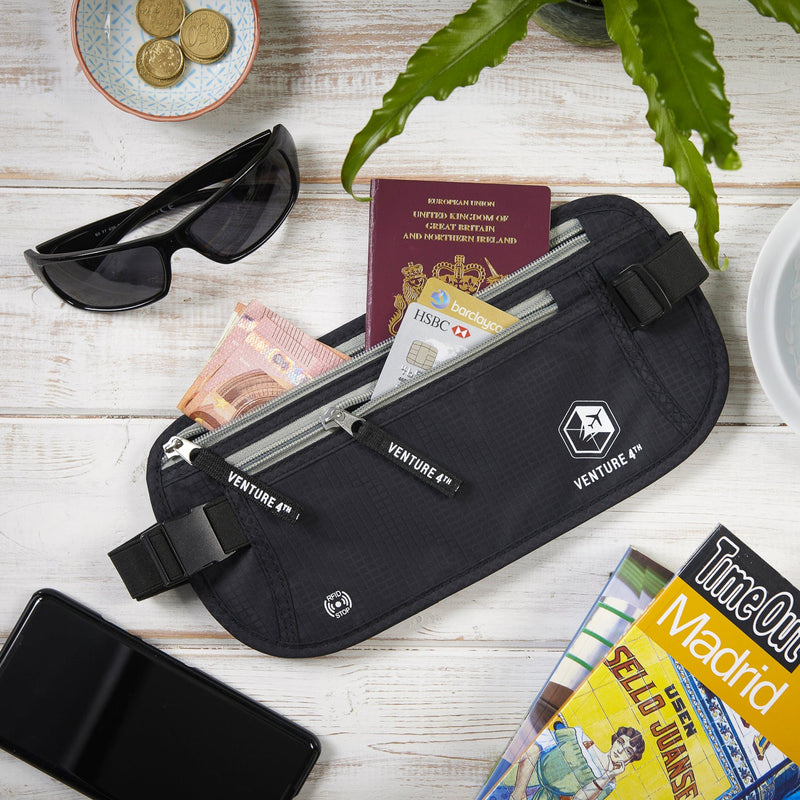 Load image into Gallery viewer, Travel Money Belt + RFID Sleeves
