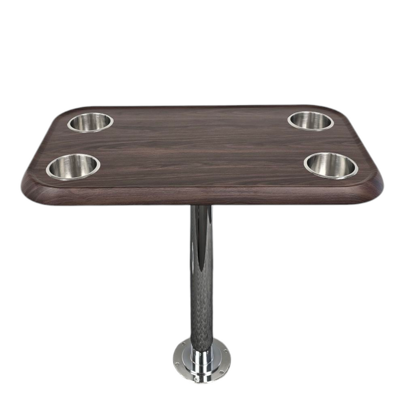 Load image into Gallery viewer, RV Side Tables | RV End Tables - Table Set - 6" Flush Mount Floor Plate / Anti Wobble, Cocktail Design (6 colors)
