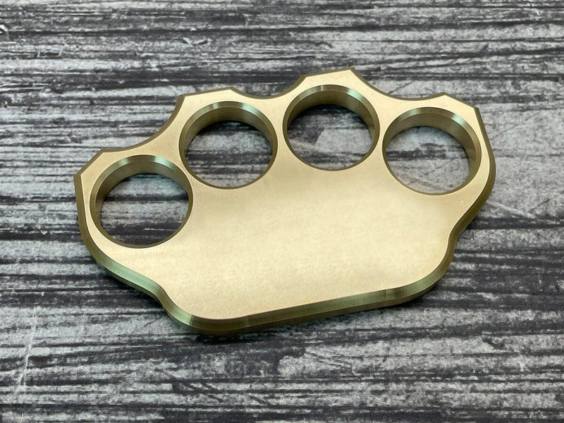 Load image into Gallery viewer, MILSPIN 3/4lb Brass Knuckle Non-Customizable Solid Brass Paperweight (MILSPIN Logo Only)
