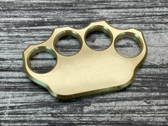 MILSPIN 3/4lb Brass Knuckle Non-Customizable Solid Brass Paperweight (MILSPIN Logo Only)
