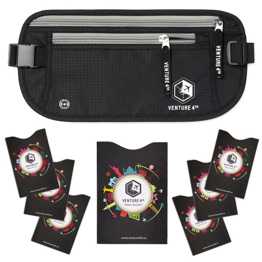Travel Money Belt + RFID Sleeves