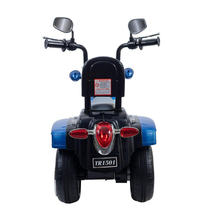 Load image into Gallery viewer, Blue 3-Wheel Electric Motorcycle Ride-On Toy with MP3 Player for Kids Ages 2-4
