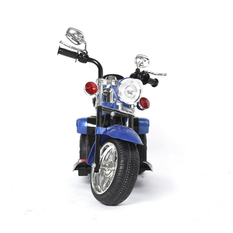 Load image into Gallery viewer, Blue 3-Wheel Electric Motorcycle Ride-On Toy with MP3 Player for Kids Ages 2-4
