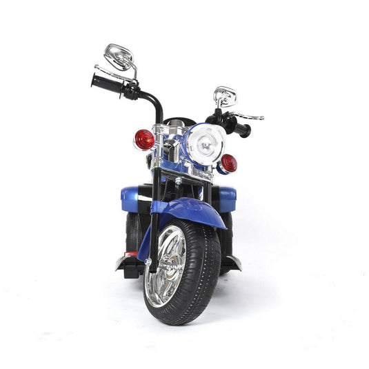 Blue 3-Wheel Electric Motorcycle Ride-On Toy with MP3 Player for Kids Ages 2-4