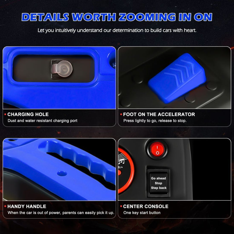 Load image into Gallery viewer, Blue 6V Battery-Powered Kids&#39; ATV Ride-On Car
