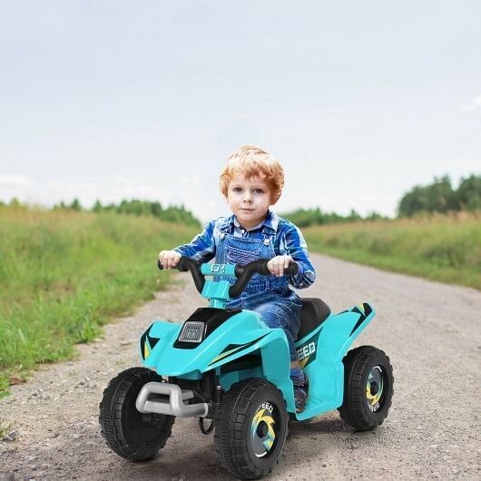Load image into Gallery viewer, Blue 6V Electric ATV Ride-On Toy for Kids with 4 Wheels
