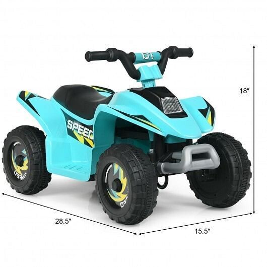 Load image into Gallery viewer, Blue 6V Electric ATV Ride-On Toy for Kids with 4 Wheels
