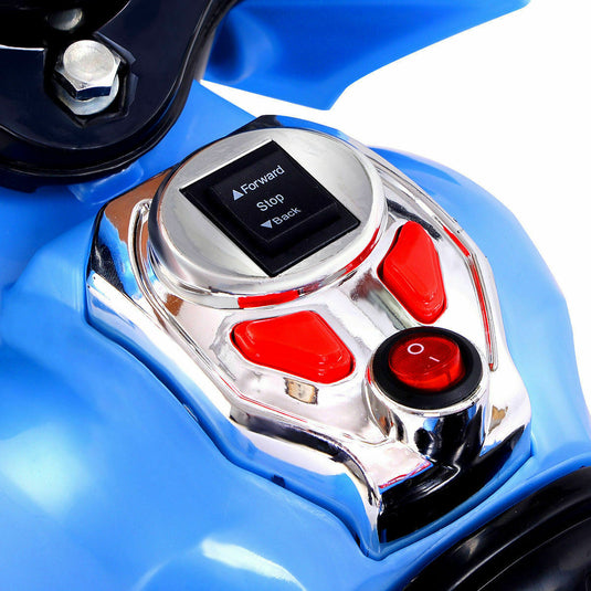 Blue 6V Electric Ride-On Motorcycle for Kids - Battery Powered 3 Wheel Toy