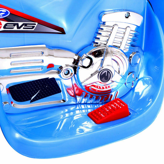 Blue 6V Electric Ride-On Motorcycle for Kids - Battery Powered 3 Wheel Toy