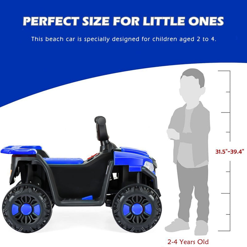 Load image into Gallery viewer, Blue 6V Kids Ride On ATV with MP3 &amp; LED Headlight - 4-Wheeler Quad for Endless Fun!
