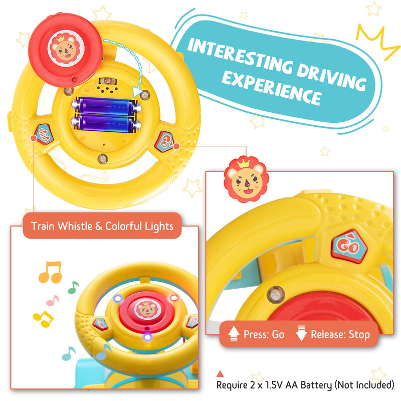 Load image into Gallery viewer, Blue Electric Kids Train Toy with Unique Design &amp; Stickers - 6V Motorized Ride-On
