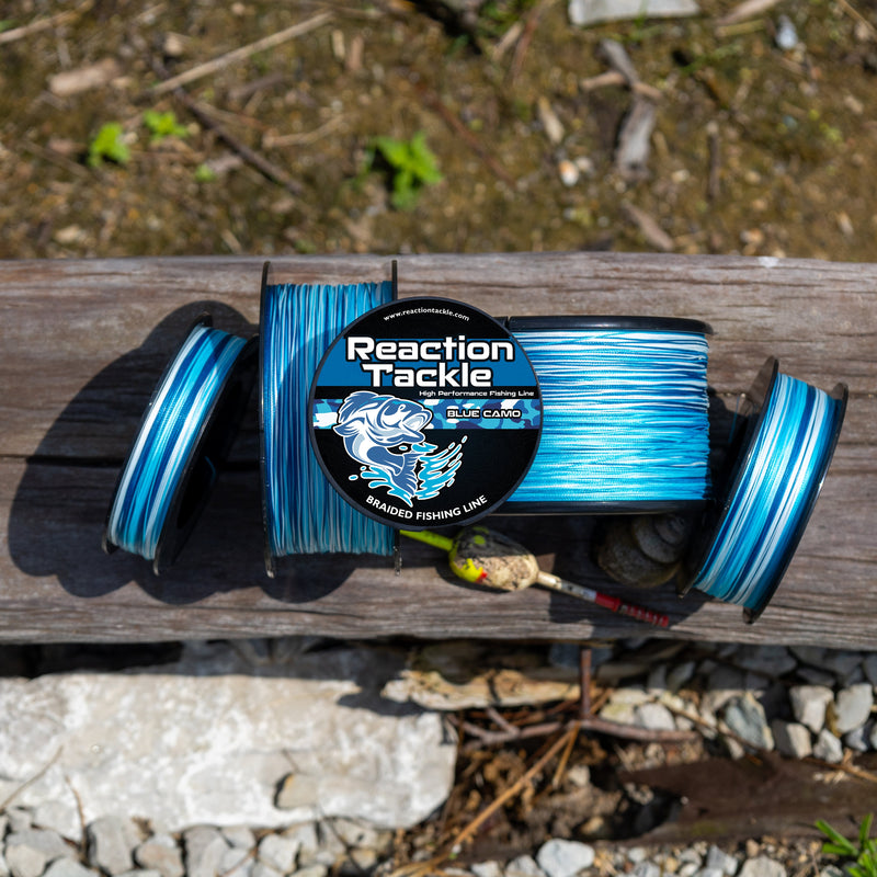 Load image into Gallery viewer, Reaction Tackle Braided Fishing Line - Blue Camo

