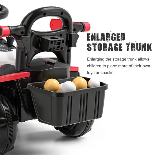 Bluetooth-Enabled Electric Excavator Toy Car for Kids with Helmet and Rear Scoop Attachment