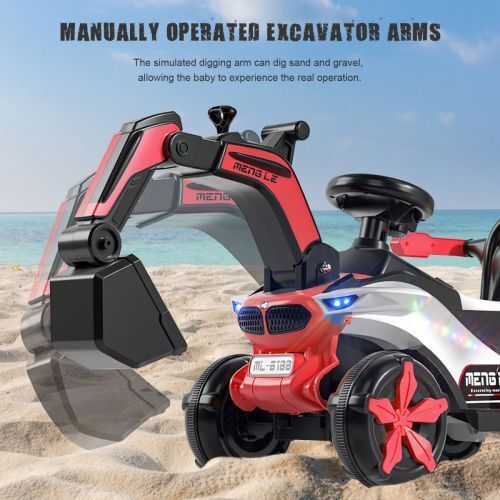 Load image into Gallery viewer, Bluetooth Helmet Electric Excavator Toy Car for Kids: A 2-in-1 Exciting Playtime Experience!

