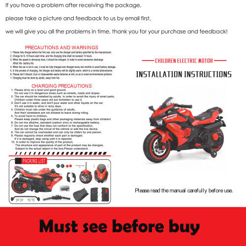 Bluetooth Music Ride-On Motorcycle for Kids - 12V Power Wheels