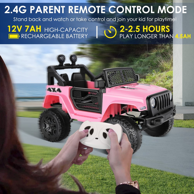 Load image into Gallery viewer, Bluetooth Music Ride-On Truck for Kids with Parent Remote Control - Pink
