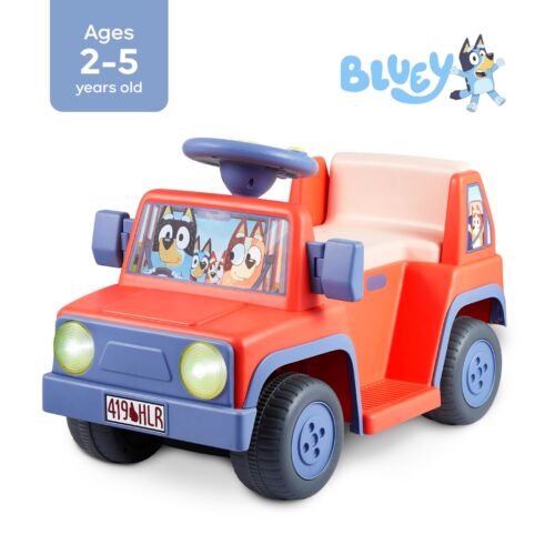 Bluey 6V Ride On Car for Kids with Interactive Sound & Music