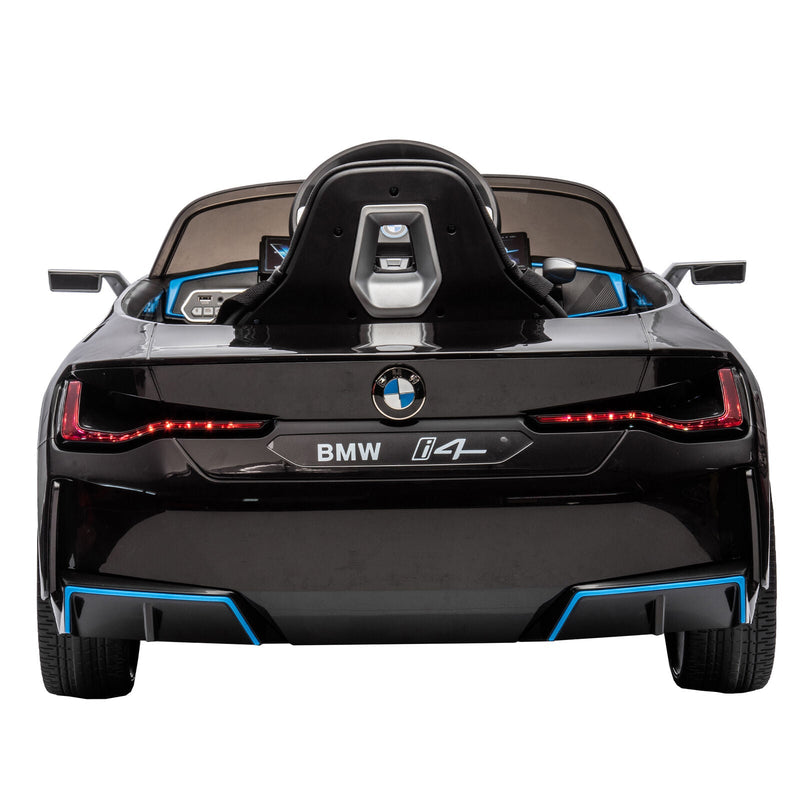 Load image into Gallery viewer, BMW I4 Licensed 12V Kids Ride On Car with Parental Remote Control, USB, MP3, and Bluetooth - Black
