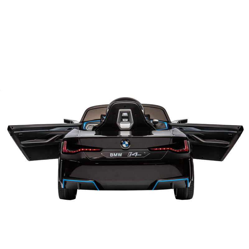 Load image into Gallery viewer, BMW I4 Licensed 12V Kids Ride On Car with Parental Remote Control, USB, MP3, and Bluetooth - Black
