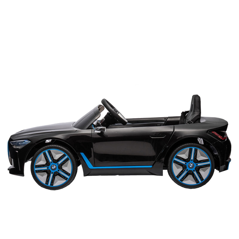 Load image into Gallery viewer, BMW I4 Licensed 12V Kids Ride On Car with Parental Remote Control, USB, MP3, and Bluetooth - Black

