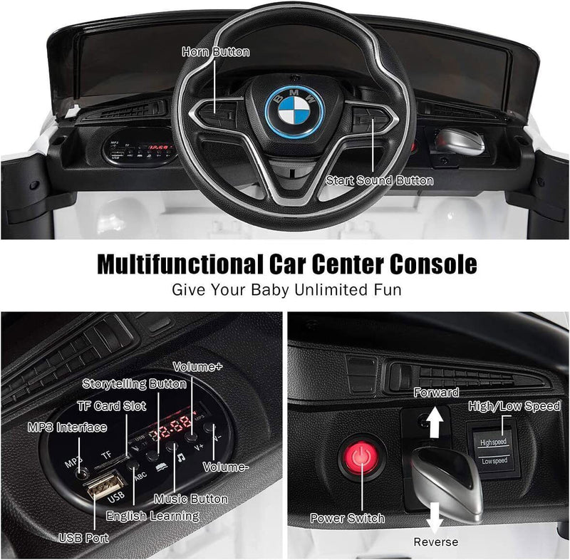 Load image into Gallery viewer, BMW I8 Electric Ride-On Car for Kids with 2.4G Remote Control and MP3 Player
