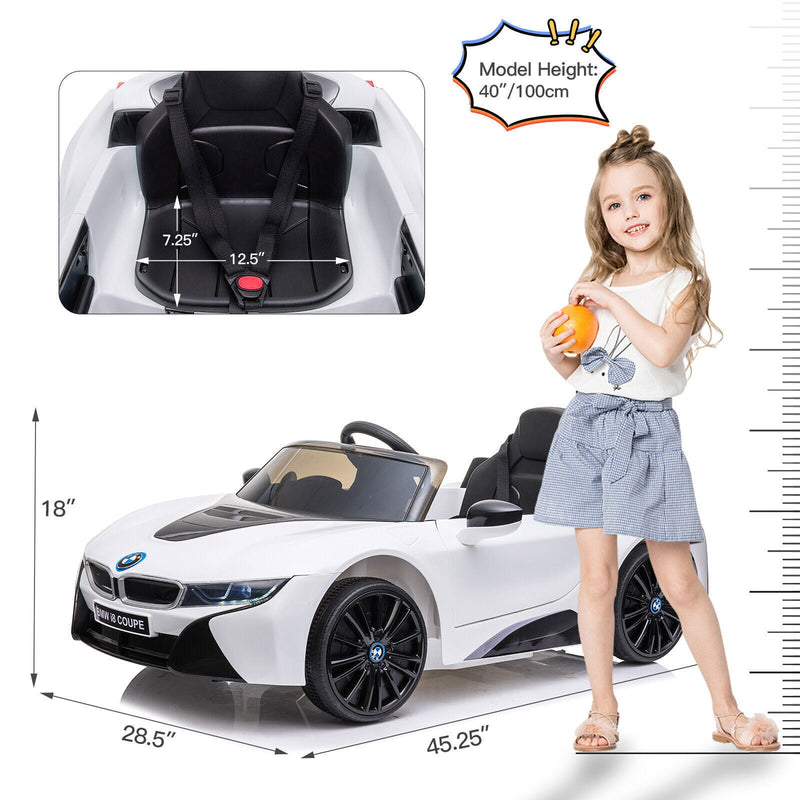 Load image into Gallery viewer, BMW I8 Electric Ride-On Car for Kids with Remote Control and MP3 Player - White
