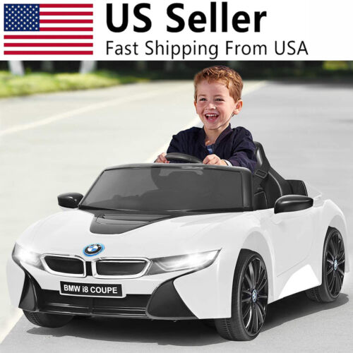 BMW I8 Electric Ride-On Car for Kids with MP3 and Remote Control - White