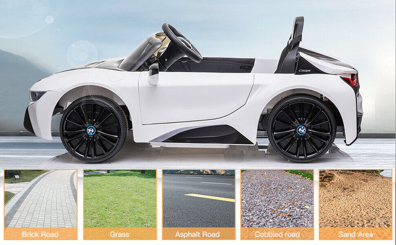 Load image into Gallery viewer, BMW i8 Licensed 12V Electric Ride-On Car for Kids with Remote Control
