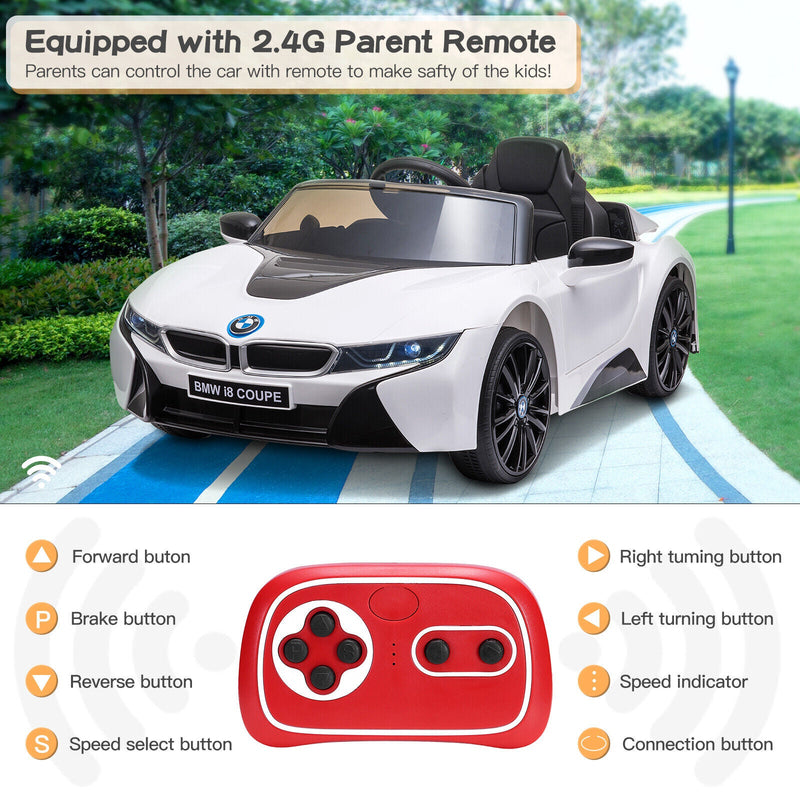 Load image into Gallery viewer, BMW i8 Licensed 12V Electric Ride-On Car for Kids with Remote Control

