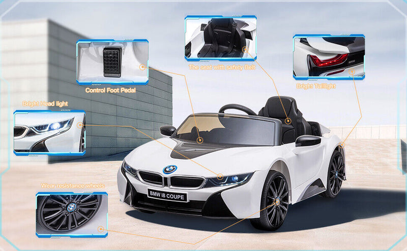 Load image into Gallery viewer, BMW i8 Licensed 12V Electric Ride-On Car for Kids with Remote Control
