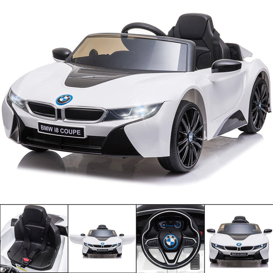Licensed BMW i8 Kids Ride-On Car with Remote Control, MP3 Player, and LED Lights - 12V Electric Vehicle
