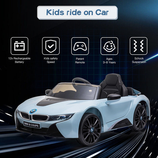 BMW I8 Licensed Electric Ride-On Car for Kids with Remote Control - 12V Powered Vehicle
