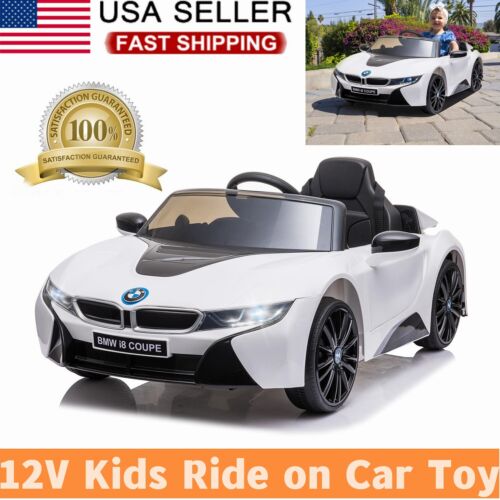 BMW i8 Style 12V Electric Ride-On Car for Kids with Remote Control, LED Lights, and MP3 Player
