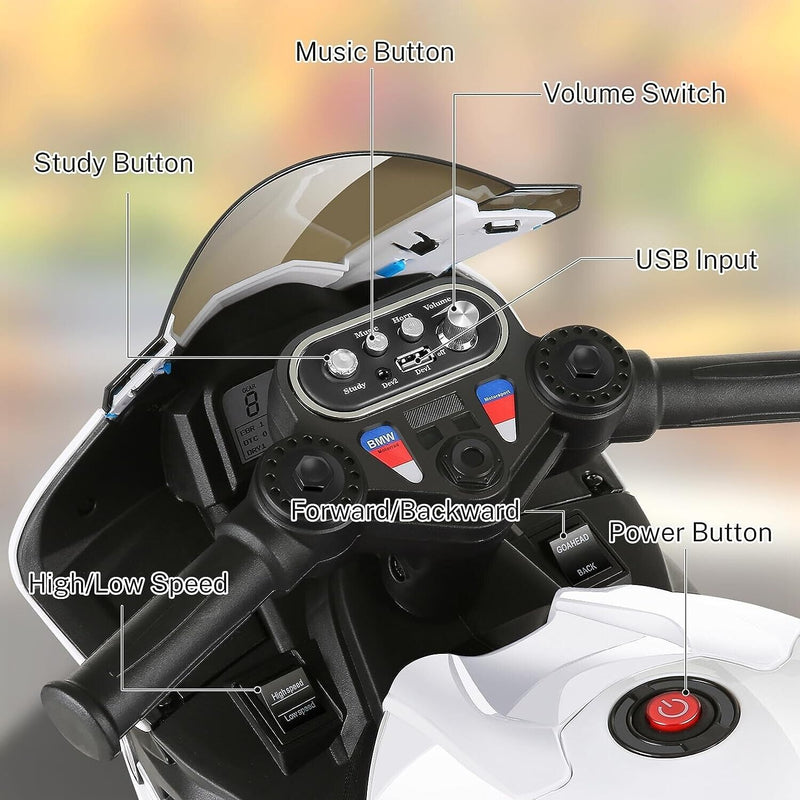 Load image into Gallery viewer, BMW Kids 12V Electric Motorcycle Ride-On Toy - Black
